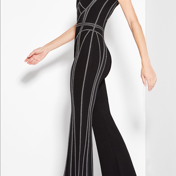 NWT Herve Leger Izabella Bandage Jumpsuit - Picture 2 of 8